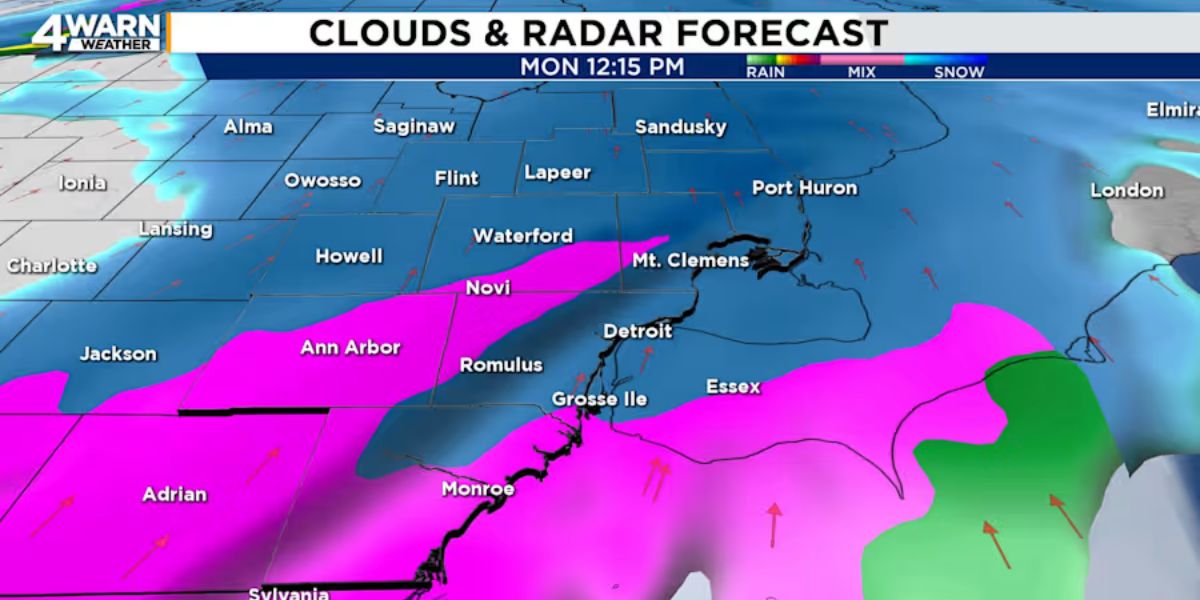 Christmas Week Begins With Snow and Sleet, Ends With Rising Temperatures in Metro Detroit