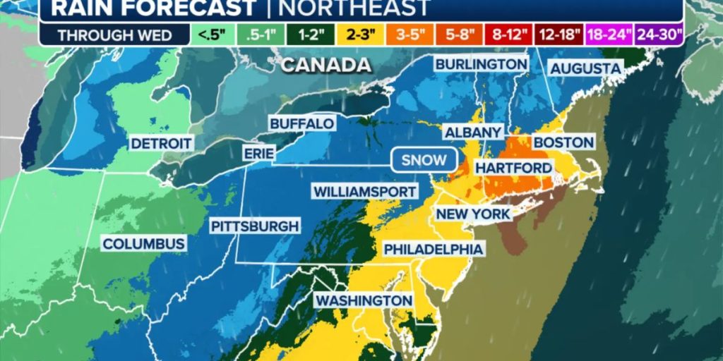 Flood Risk in NYC, Pittsburgh, and Boston as Temperatures Rise and Rain Hits (1)