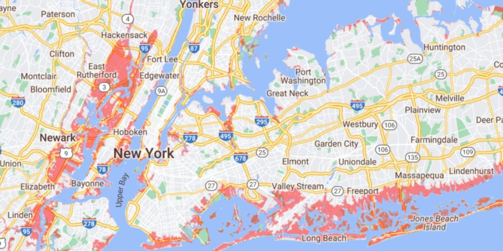 Interactive Map Shows New York Areas at Risk of Being Underwater by 2050 (1)