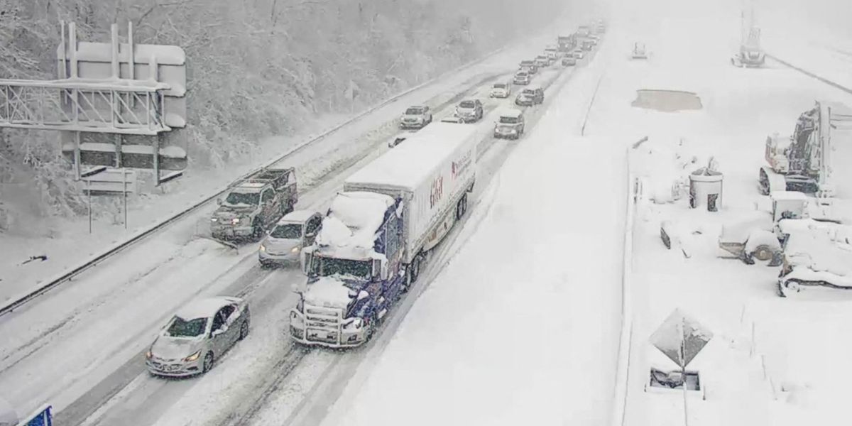 New Jersey, Pennsylvania, Virginia and Maryland Hit with Snow; Caution Urged on Roads (1)