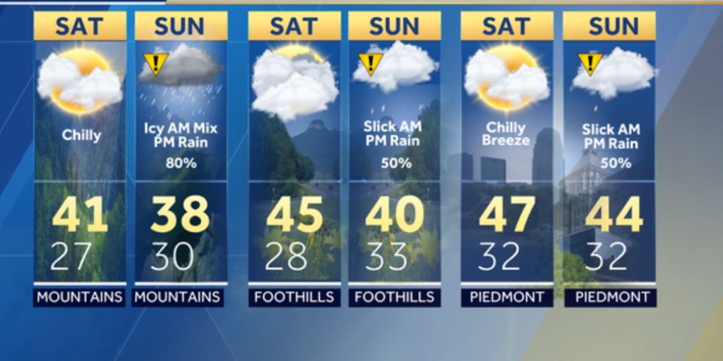 North Carolina and Virginia Mountains Brace for Wintry Mix and Slick Roads Sunday Morning (1)