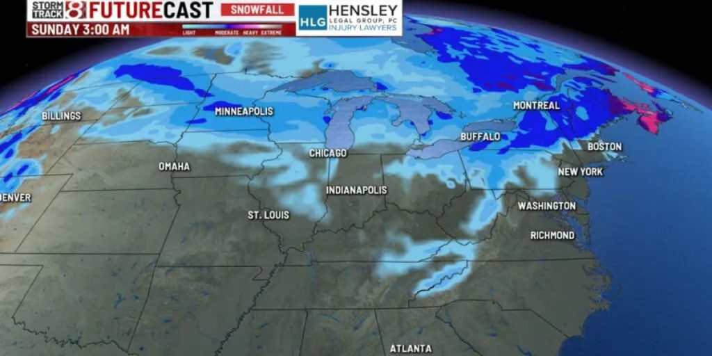 Slim Chance for White Christmas in Indiana as Temperatures Warm Up Next Week