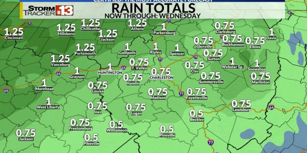 West Virginia, Ohio, and Kentucky Braces for Rain Sweep and Snow Flurries This Weekend (1)