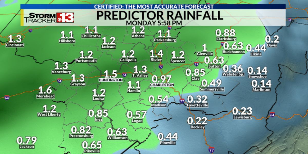 West Virginia, Ohio, and Kentucky Braces for Rain Sweep and Snow Flurries This Weekend