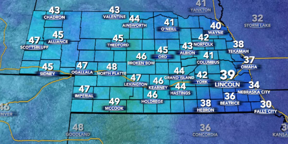 Cold Front Hits Central and Eastern Nebraska Arctic Blast Expected This Weekend (1)